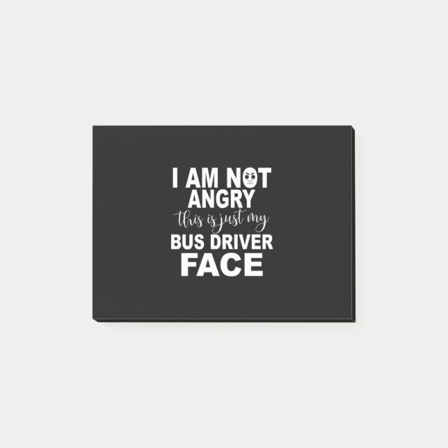 Just My Bus Driver Face Post-it Notes (Front)
