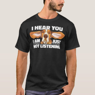 Just not listing Basset Hound puppies dog gift say T-Shirt