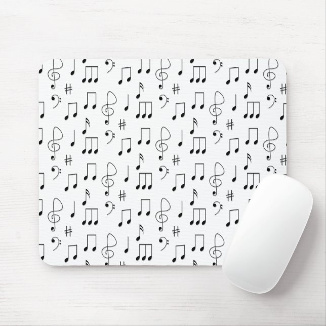 Just Noted White Mouse Mat (With Mouse)