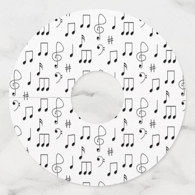 Just Noted White Wine Glass Tag (Front)