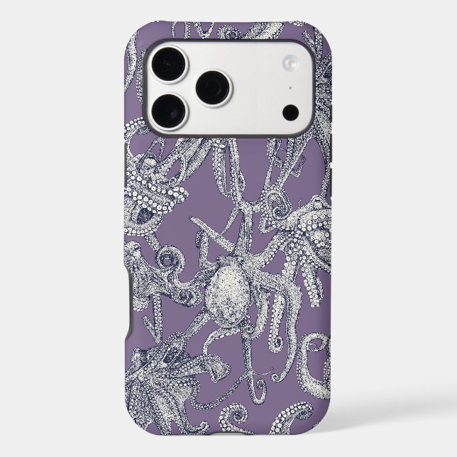 just octopuses navy blue violet (Back)