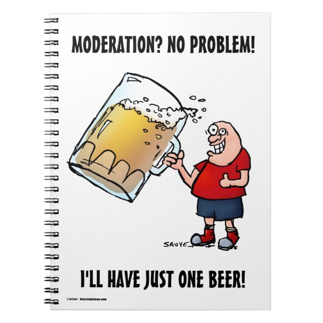 Just One BIG Beer Guy Notebook (Front)