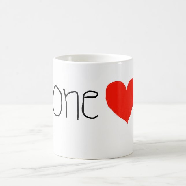 Just one heart! Custom Coffee Mugs!! Coffee Mug (Center)