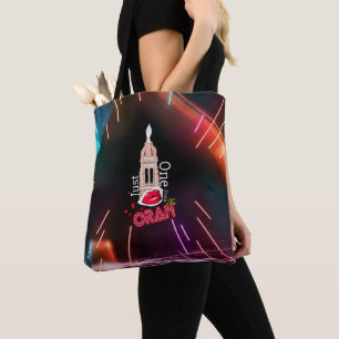 Just one kiss from Oran, Neon Black Women's Tote