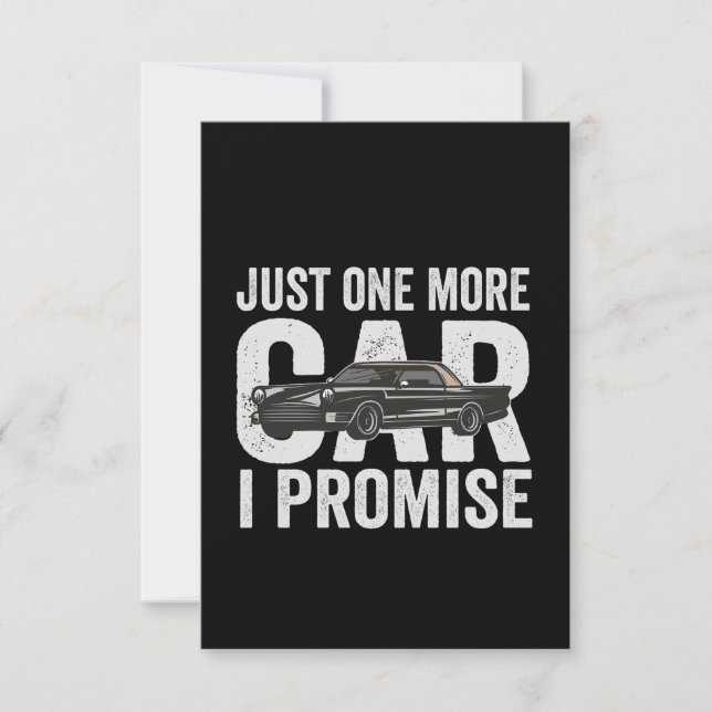 Just one More Cat I Promise Funny Auto Mechanic  Thank You Card (Front)