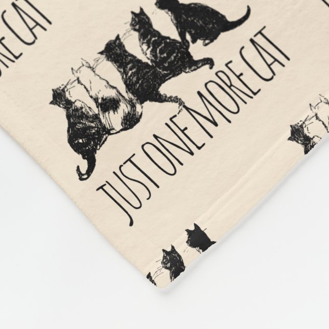 Just One More Cat Parent Fleece Blanket (Corner)