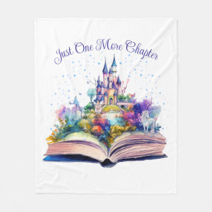 Just One More Chapter- Book Lover  Fleece Blanket