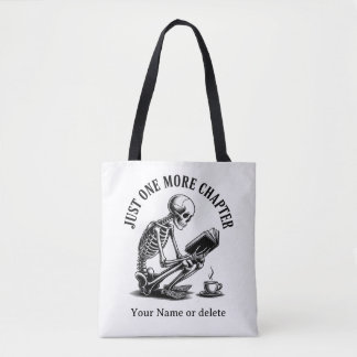 Just One More Chapter - Book Lover Halloween Tote Bag