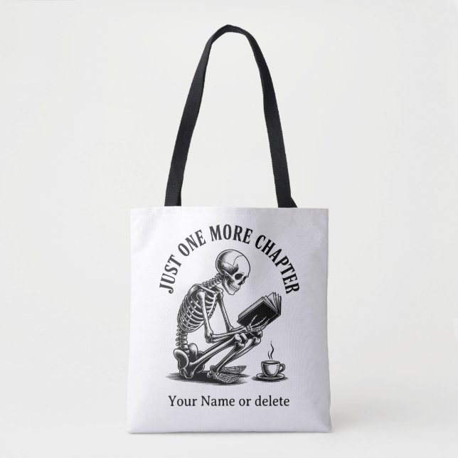 Just One More Chapter - Book Lover Halloween Tote Bag (Front)