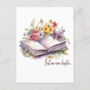 Just One More Chapter- Book Lover  Postcard