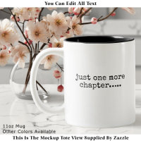 Just One More Chapter Book Lover Quote Black