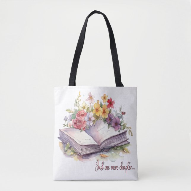 Just One More Chapter- Book Lover  Tote Bag (Front)