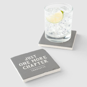 Just One More Chapter Book Lover's Personalized Stone Coaster