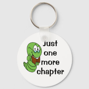 Just One More Chapter Bookworm Key Ring