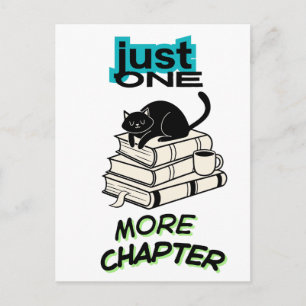 Just One More Chapter Cat Postcard