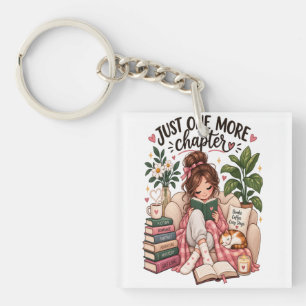 Just One More Chapter – Cosy Book Lover Reading Key Ring