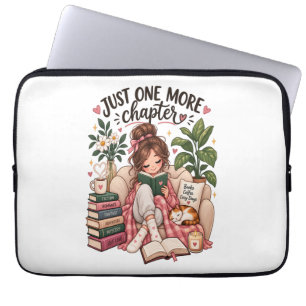 Just One More Chapter – Cosy Book Lover Reading Laptop Sleeve