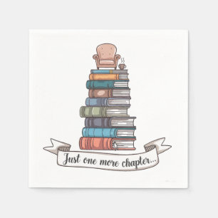 Just One More Chapter - Cozy Book Lover Design Napkin