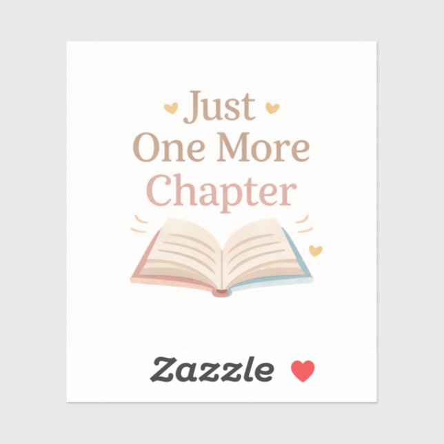 Just One More Chapter Cute Book Lover Typography – (Sheet)