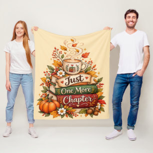 Just One More Chapter - Fall Book Lover Planner Fleece Blanket