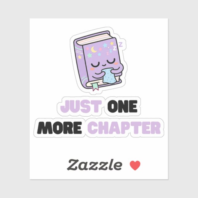 Just One More Chapter Funny Sleepy Book Vector (Sheet)