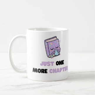 Just One More Chapter Funny Sleepy Book Vector Coffee Mug