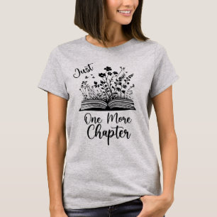 Just One More Chapter, Minimalist Wild Flower T-Shirt