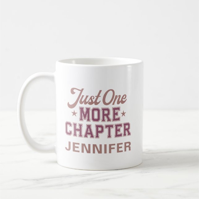 Just One More Chapter Mug Personalised Bookworm (Left)