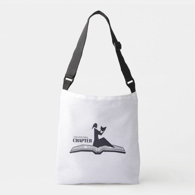 Just one more Chapter open book - Female Reading Crossbody Bag (Front)