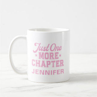 Just One More Chapter Pink Bookworm Coffee Mug