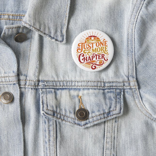  Just One More Chapter Reading Book Club 6 Cm Round Badge (In Situ)