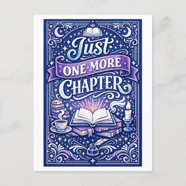 Just One More Chapter Reading Postcard (Front)