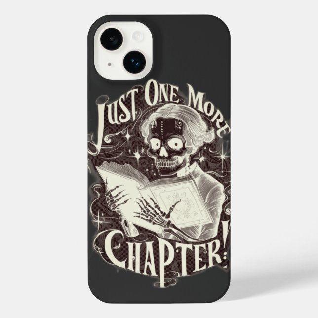Just One More Chapter Skeleton Reader Funny  iPhone Case (Back)