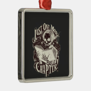 Just One More Chapter Skeleton Reader Funny Metal Tree Decoration