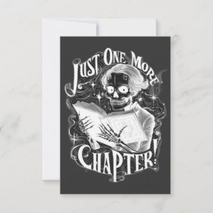 Just One More Chapter Skeleton Reader Funny  Thank You Card