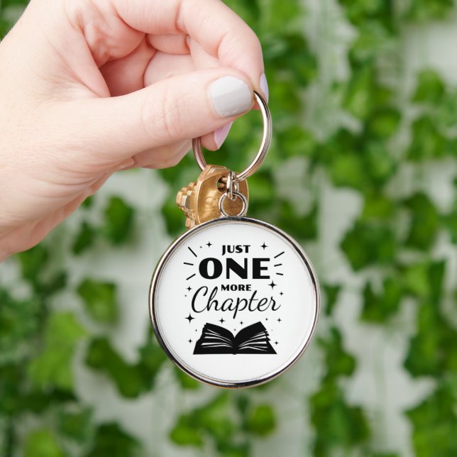 Just One More Chapter Text Design Key Ring (Hand)