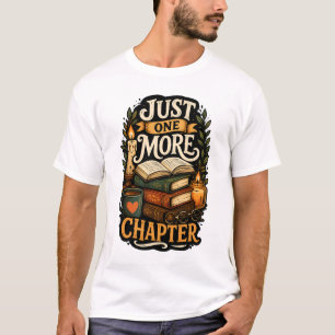 Just One More Chapter Vintage Book Stack T-Shirt