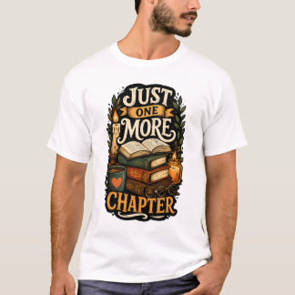 Just One More Chapter Vintage Book Stack T-Shirt