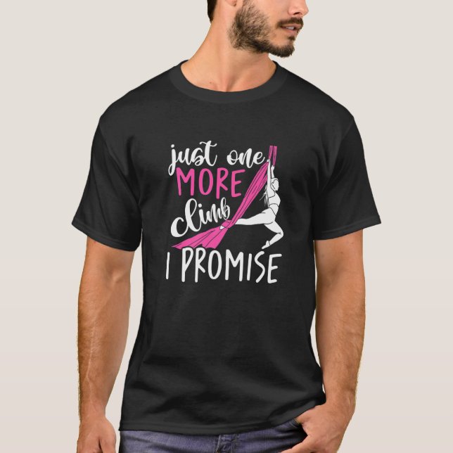 Just One More Climb I Promise Aerialist Aerial Sil T-Shirt (Front)