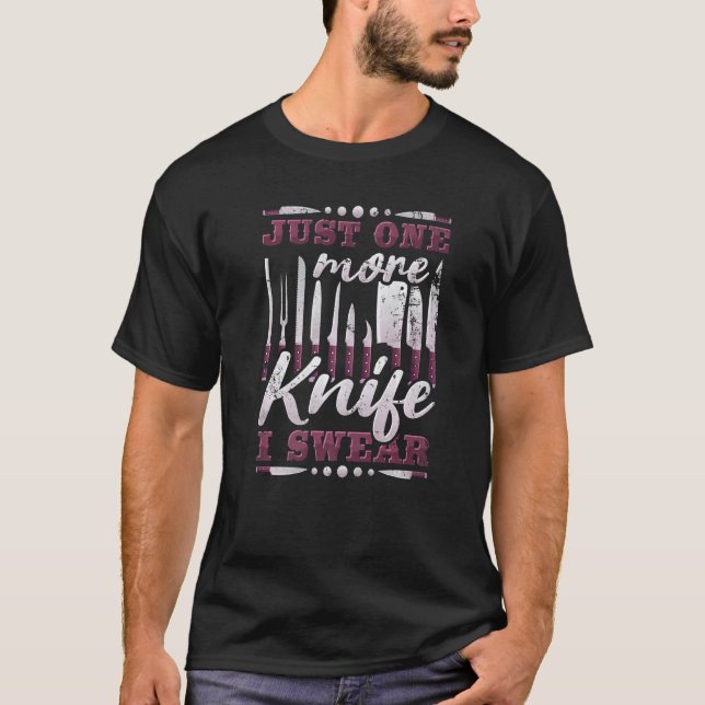 Just One More Knife I Swear, Knife Collector Premi T-Shirt (Front)