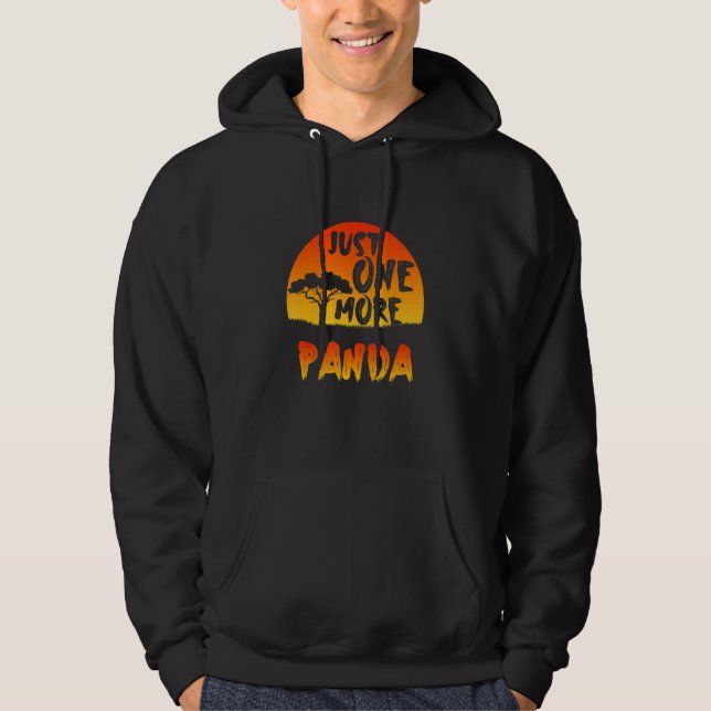 Just One More Panda Inspirational Endangered Anima Hoodie (Front)