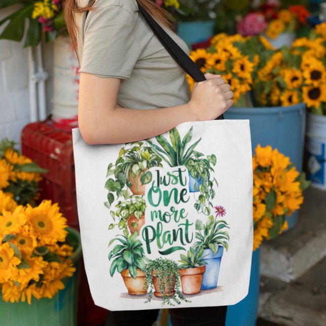 Just One More Plant Tote Bag (This funny, "Just one more plant" tote bag would make the perfect gift for the plant lover! )