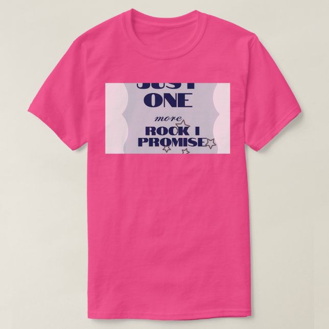 Just One More Rock I Promise Kids Cap T-Shirt (Design Front)