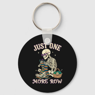 Just One More Row Crochet Skeleton Crocheting Knit Key Ring