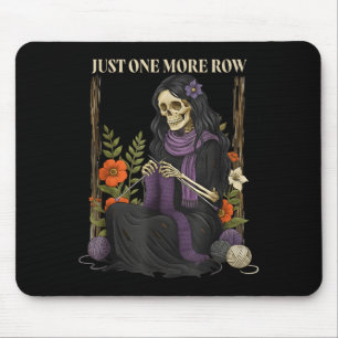 Just One More Row Crochet Skeleton Crocheting Knit Mouse Mat