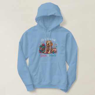 Just One More Row Knitting Cat – Cosy Yarn & Handm Hoodie
