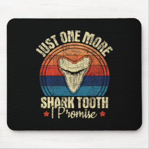 Just One More Shark Tooth I Promise - Retro Fossil Mouse Mat