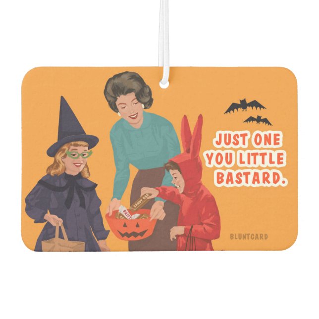 Just one you little scamp! Funny Halloween.  Car Air Freshener (Front)