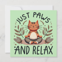 Just Paws and Relax Yoga Cat