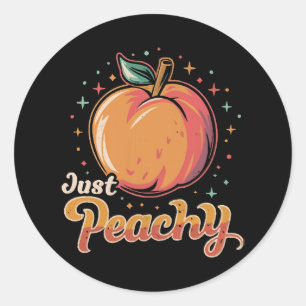Just peachy! classic round sticker